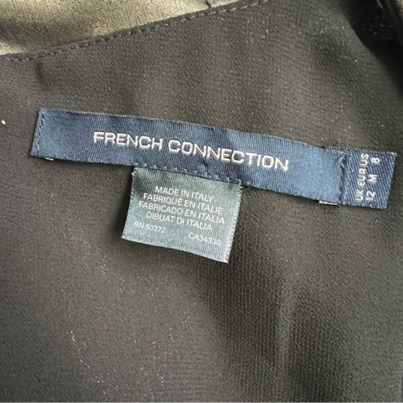 FRENCH CONNECTION Metallic Faux-wrap Mini Dress - 8 - Picture 6 of 7